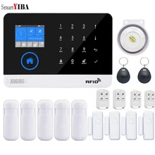 SmartYIBA GPRS Wi-Fi GSM сигнализация Охранная домашняя Многоязычная переключаемое приложение дистанционное управление беспроводной рычаг разрядка GSM сигнализация