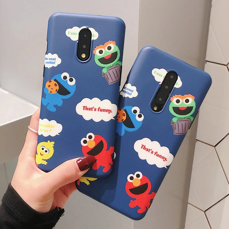 Blue Cookie Monsters Case for font b OnePlus b font font b 7 b font