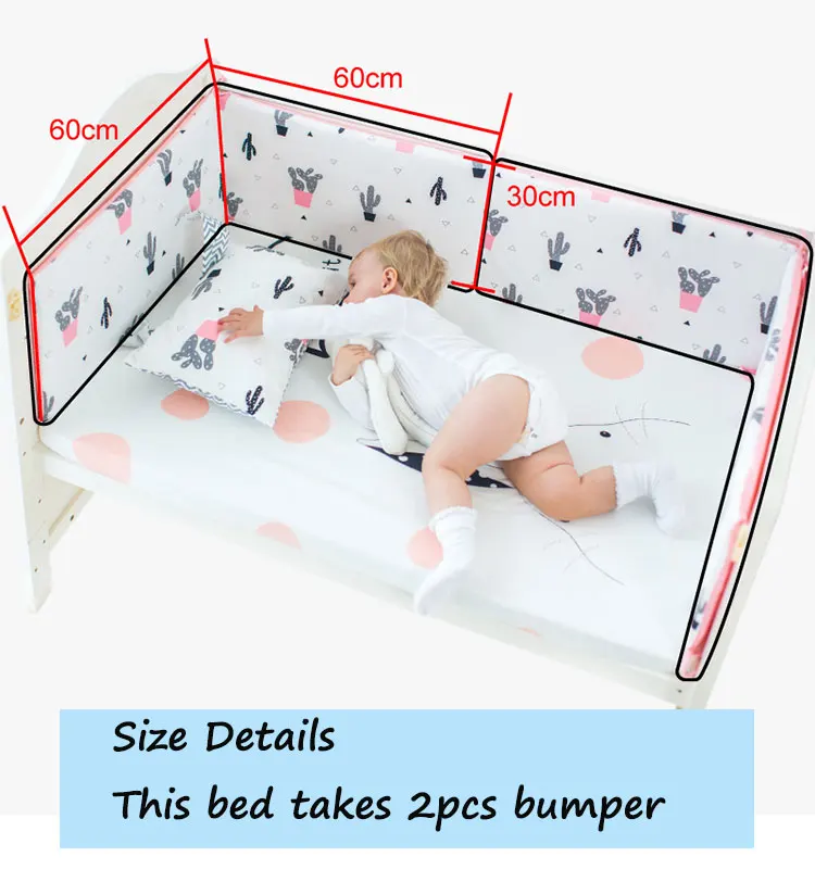 Infant Crib Bumper Newborn Bed Crib Side Protect Bumper 130*30cm One PC Baby Room Bedding Room Decor Cribs For Boys Girls