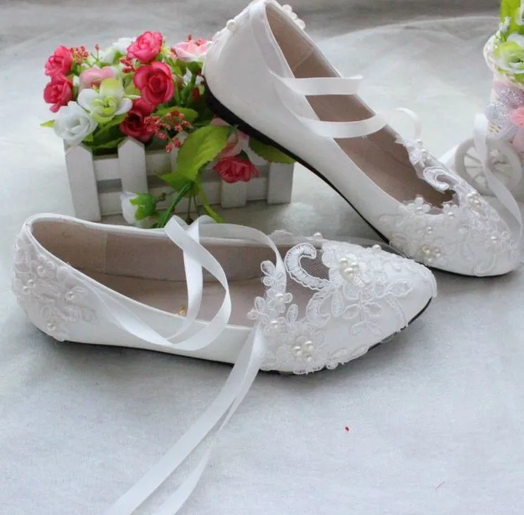 

Extra large plus sizes 41 42 43 flats wedding lace shoes womens female woman bridal flat heel wedding flats shoes large sizes