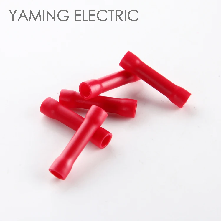 

20pcs/bag Full Insulating Wire Connector Butt Red tube Connectors Crimp Electrical Wire Splice Terminal 0.5-1.5mm2 P8