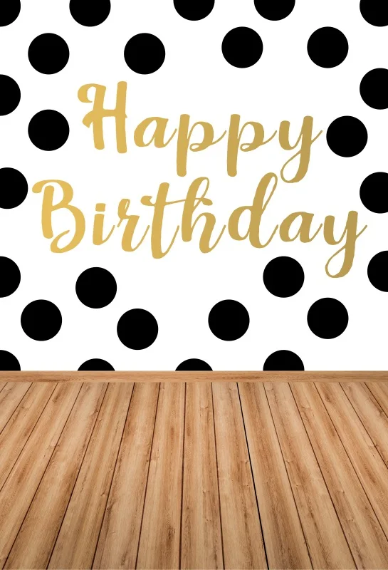 

Laeacco Black Dots Pattern Wooden Board Baby Birthday Photographic Backdrops Photography Backgrounds Photocall Photo Studio