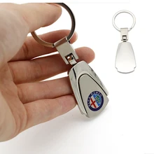 KeyRing For Alfa Romeo Audi Nissan Ford Chevrolet MINI Cooper Peugeot Logo Metal KeyChain Badge Key Ring Emblem Key Holder Chain