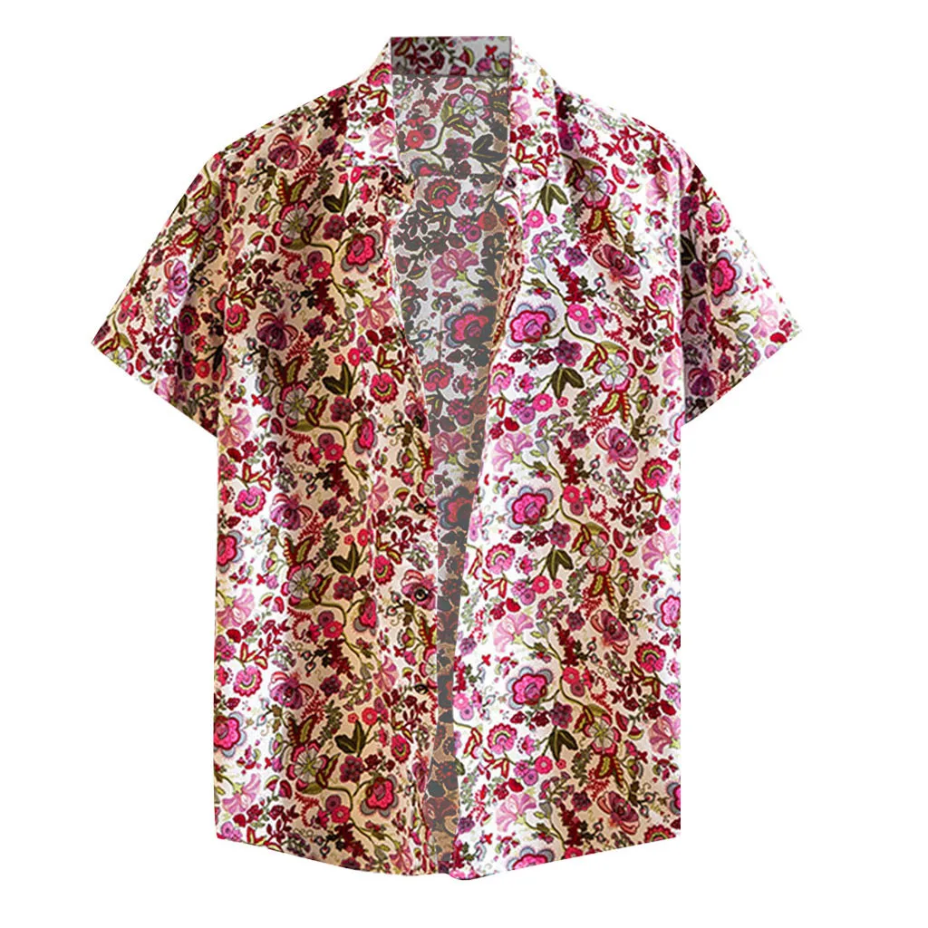 JAYCOSIN 2019 новые летние мужские Рубашки повседневные Модные Рубашки повседневные с коротким рукавом Гавайский стиль пляжные Топы Свободная