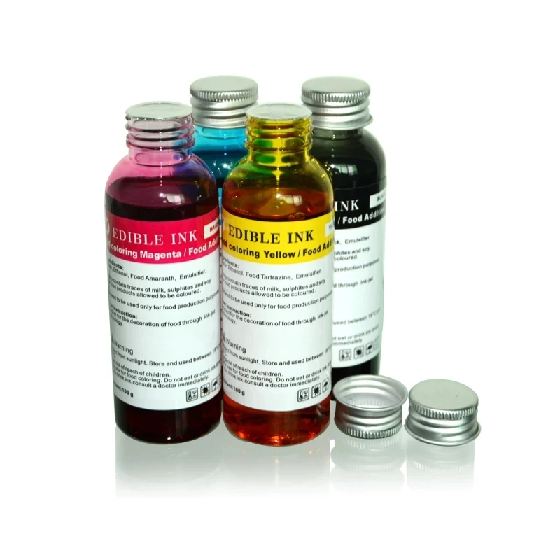 

Exquisite production 100ML x 4PCS Universal Edible Ink for Canon for cake house DIY For food ink use for Cake Edible ink