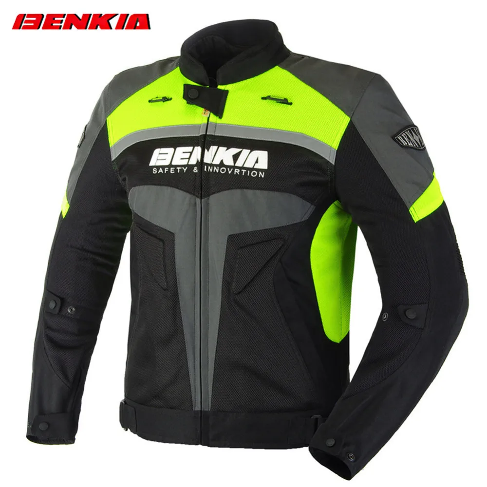 BENKIA JW61 мотоциклетная куртка Мужская гоночная одежда летняя сетчатая дышащая с