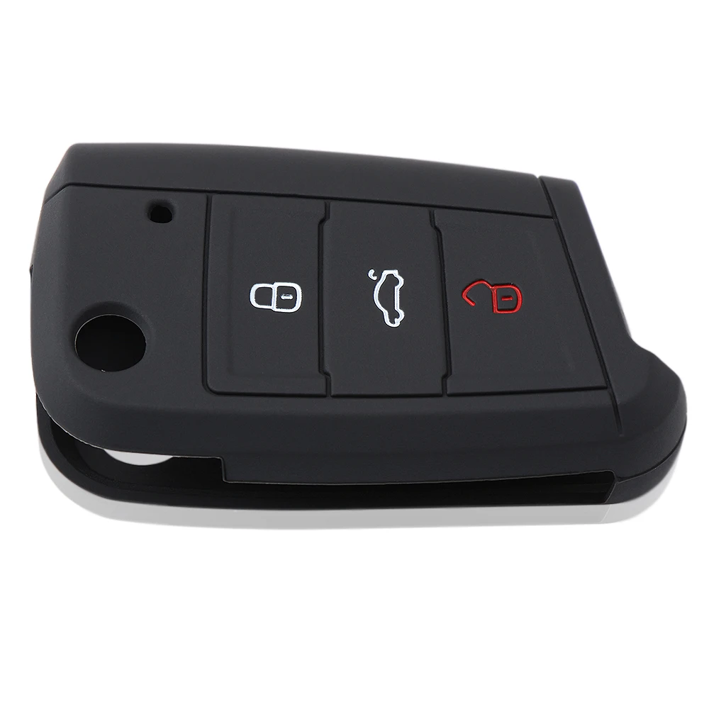 3 кнопки силиконовый чехол для ключей от машины чехол для VW Polo Golf 7 Tiguan Touran Skoda Octavia Kodiaq Karoq SEAT Ateca Leon Ibiza