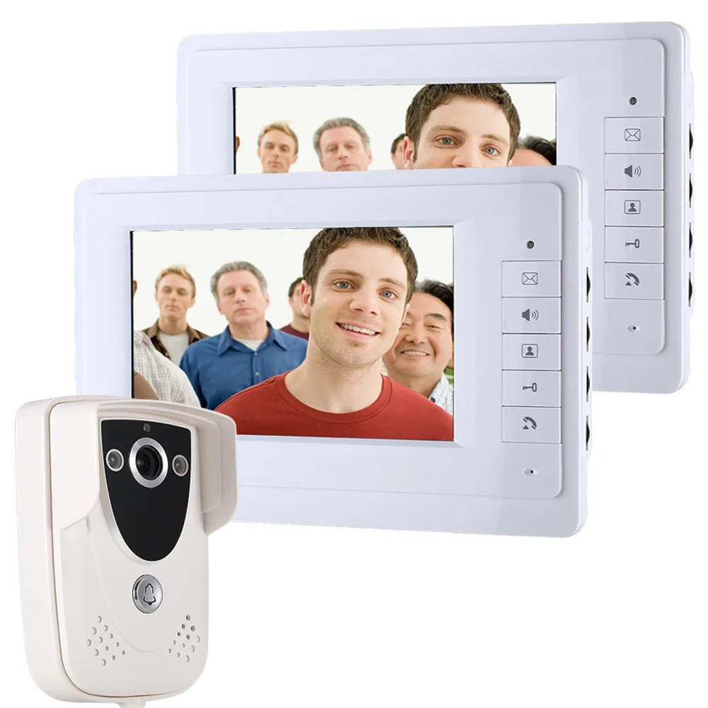 

Free Shipping Home Security 7" Inch TFT Touch Screen LCD Color Video Door Phone Doorbell Intercom system Night Vision Doorphone