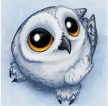 

2017 Diamond Embroidery Lovely White Owl Handmade Arts 5D diy Diamond Painting Animal Wall Decor Full Square Crystal Painting