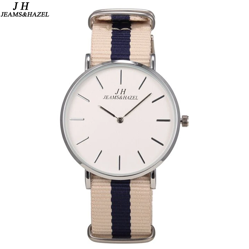 Top Brand Casual Fabric Strap Men Watch Resistant Quartz Wrist Watch