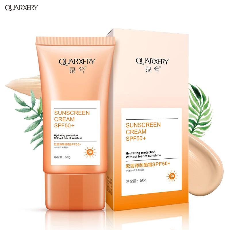 QUARXERY Protetor Solar SPF 50 Sun Cream Sunscreen Black Dry...