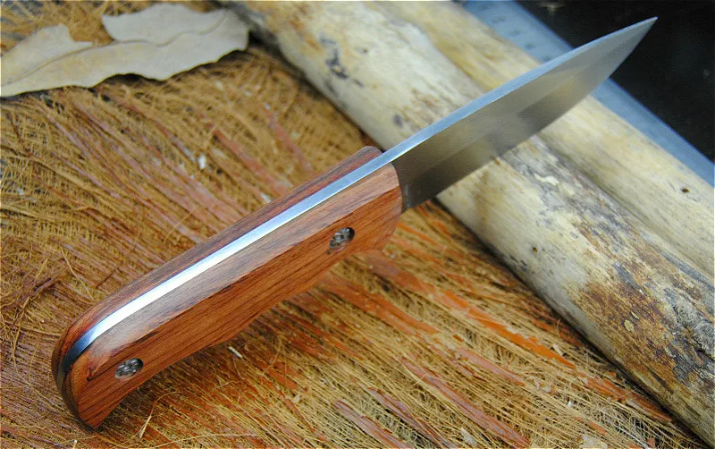 58HRC сандаловое дерево Походный нож десантник лезвие из нержавеющей стали Дайвинг прямой нож открытый кемпинг охотничий нож