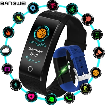 

LIGE 2019 New Fitness Smart Watch Heart Rate Monitor Blood Pressure Fitness Tracker Smart band Sport Watch for ios android Swim