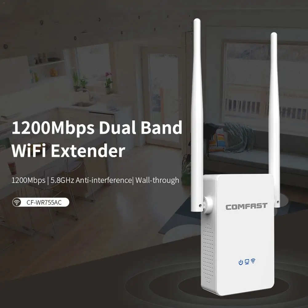 4 в 1 755Ac 1200 Мбит/с Wifi повторитель ЕС вилка двухдиапазонный Wifi усилитель сигнала Крытый беспроводной маршрутизатор Wifi расширитель диапазона