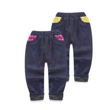 Новинка года; весенняя одежда; эластичные джинсы с блестками для девочек; универсальные детские длинные штаны для девочек Bao