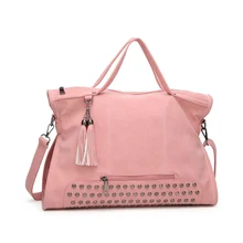 Знаменитостей большая женская сумка с заклепками, большая емкость, мягкие кожаные сумки для шоппинга, черные сумки-тоут, летние модные женские сумки с эллипсом Ba