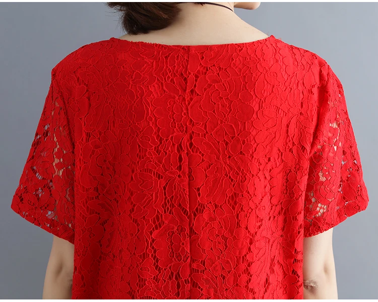 White Black Lace Dress Plus Size Women Elegant Maxi Dress Short Sleeve 2019 High Quality Summer Dress Women Beach Lace Dress 10