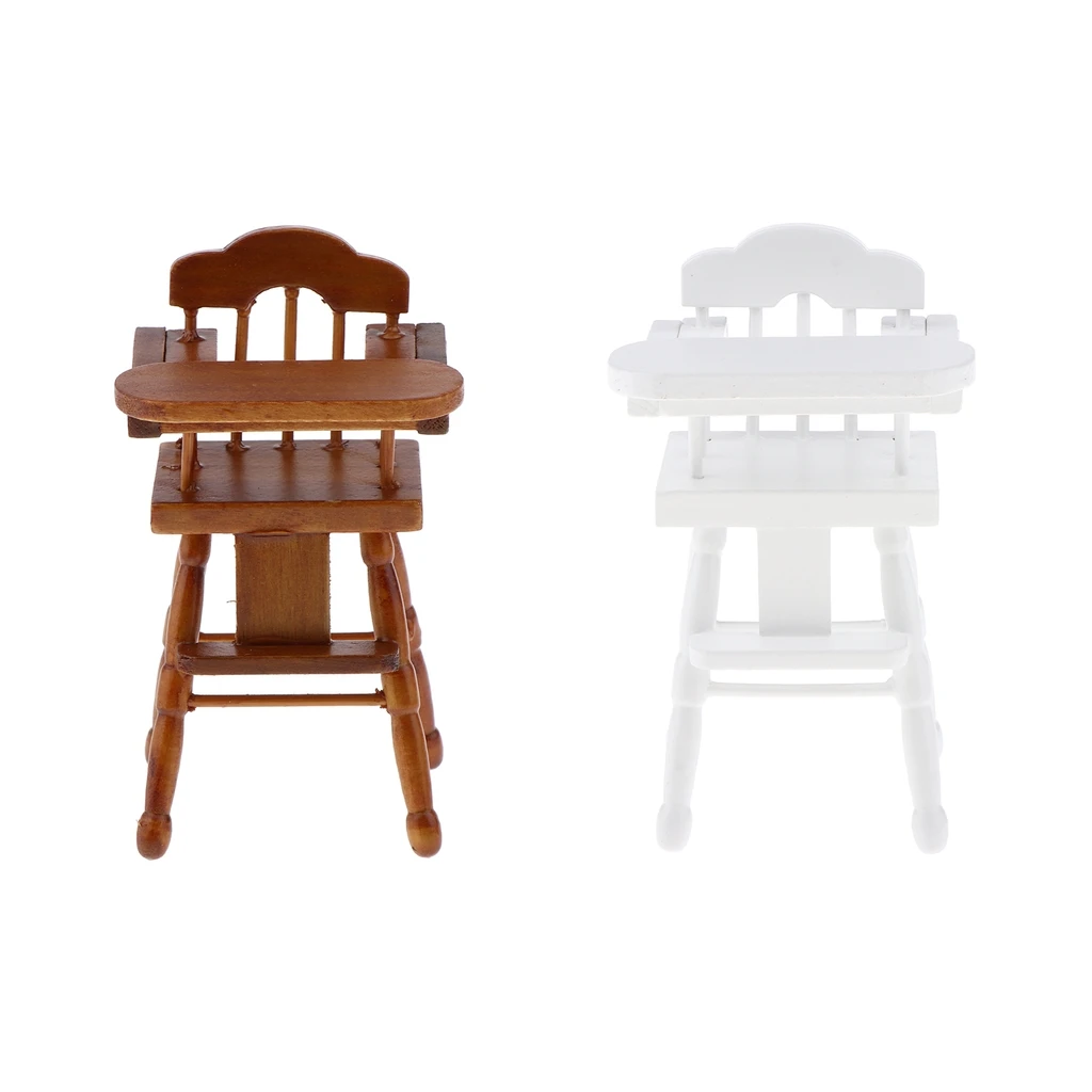 1/12 Dollhouse Miniature Furniture Dining Room Wooden Folding Chair