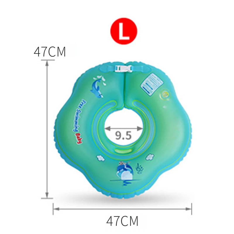 Новорожденный ребенок надувной плавающий круг младенческой подмышки детский плавательный круг для шеи плавательный бассейн Детские аксессуары круг купальная надувная, двойная - Цвет: Зеленый