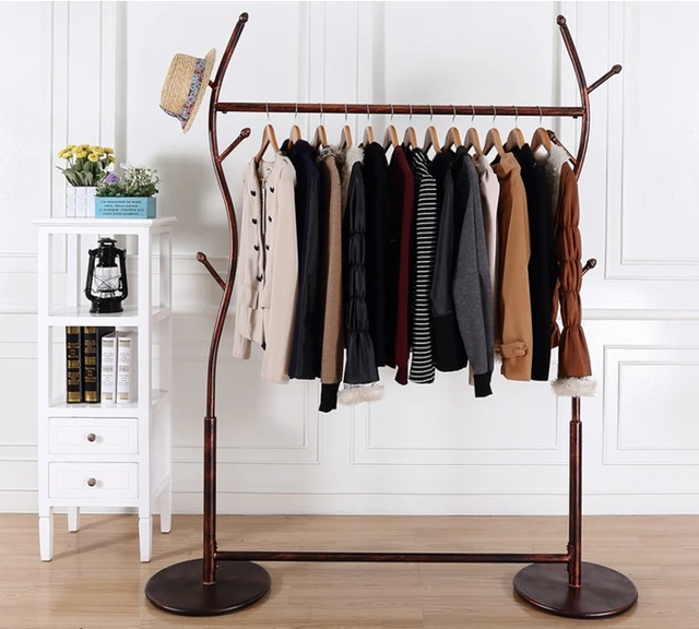 Iron men and women clothing store clothing rack clothing