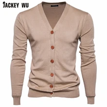 Бренд JACKEYWU мужской свитер корейский модный плотый вязаный кардиган длинный рукав трикотаж хип хоп Уличная эластичная