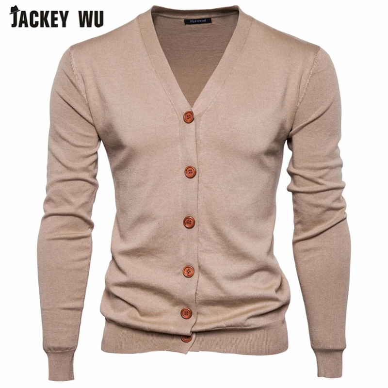 

JACKEYWU Brand Men Sweater 2019 Korean Fashion Solid Color Cardigan Long Sleeve Knitwear Hip Hop Streetwear Elastic