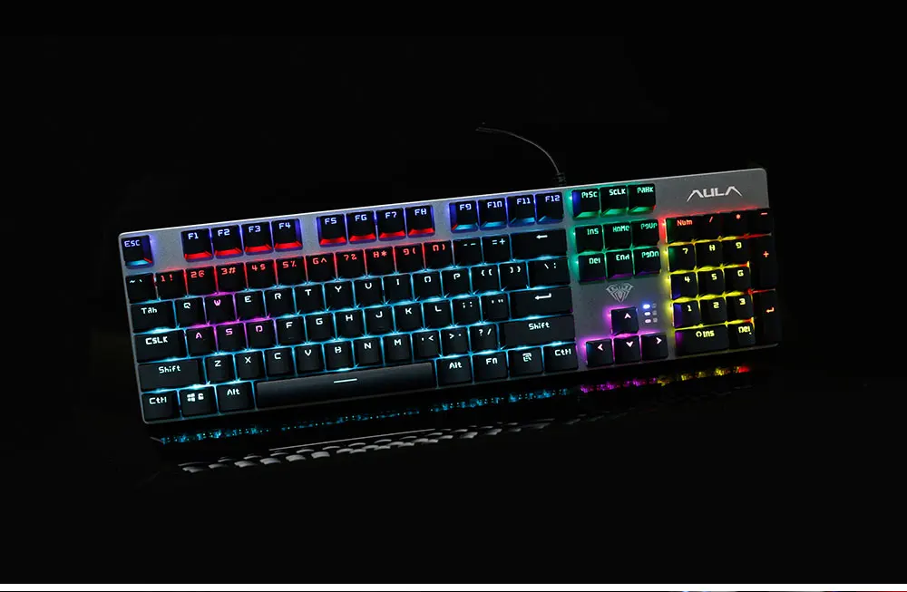 Ggr механическая клавиатура с 104 клавишами, красный, синий, черный светодиодный usb-переключатель, игровые клавиатуры для компьютера с русским ивритом, арабским, испанским