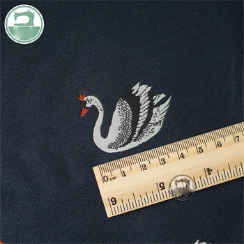 

Pure cotton silk yarn-dyed swan jacquard garment cotton cloth