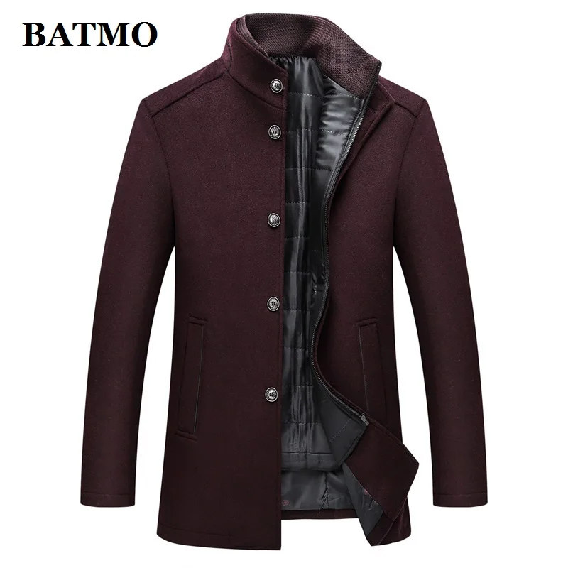 BATMO 2021 new arrival autumn&ampwinter high quality wool thicked trench coat men men's jackets plus-size M-XXXL AL 03 | Мужская