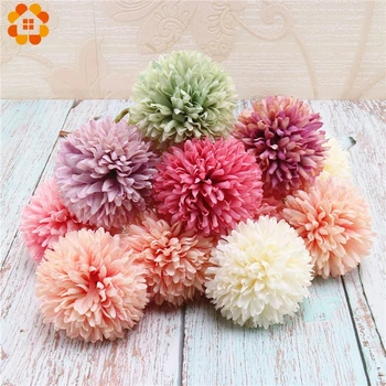 1PC Artificial Dandelion Flowers Branch Silk Fake Flower Wreath Decoration For Home Garden Wedding Party Car Corsage Flowers