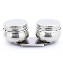 Нержавеющая сталь масляная палитра одно двойное отверстие ковш картина резервуар для масла маслом художественные принадлежности