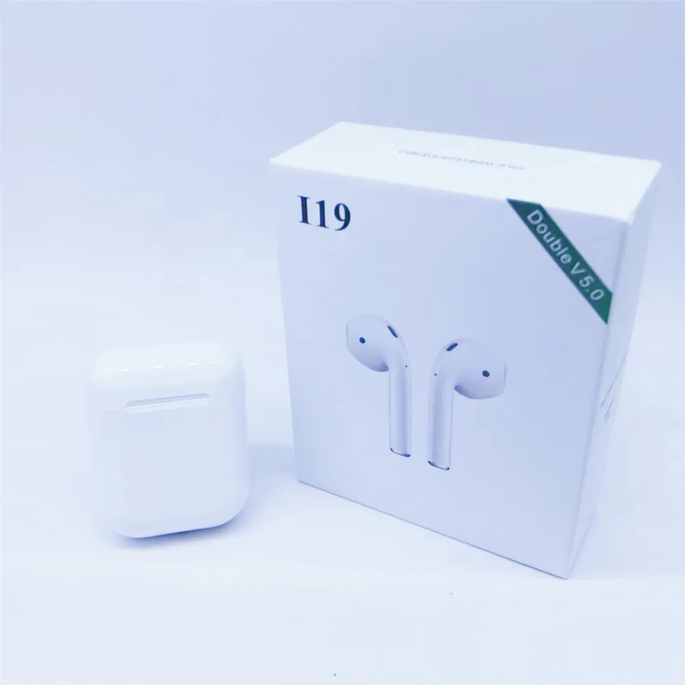 

i18 i19 TWS Wireless Bluetooth 5.0 Earphone touch control Headset Automatic Connection earbuds For IPhone Xiaomi with good chip