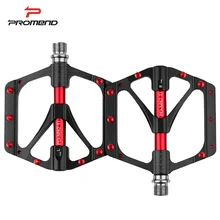 Фотография Bicycle Pedal Titanium Mountain Bike Pedal Ti Spindle Axle MTB Road Cycling Self Lubricating 3 Bearing Ultralight Pedals PROMEND