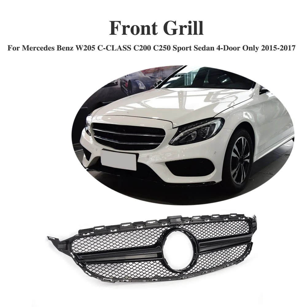 ABS передняя решетка облицовки радиатора для Mercedes Benz W205 C CLASS C200 C250 Sport Sedan 4 двери