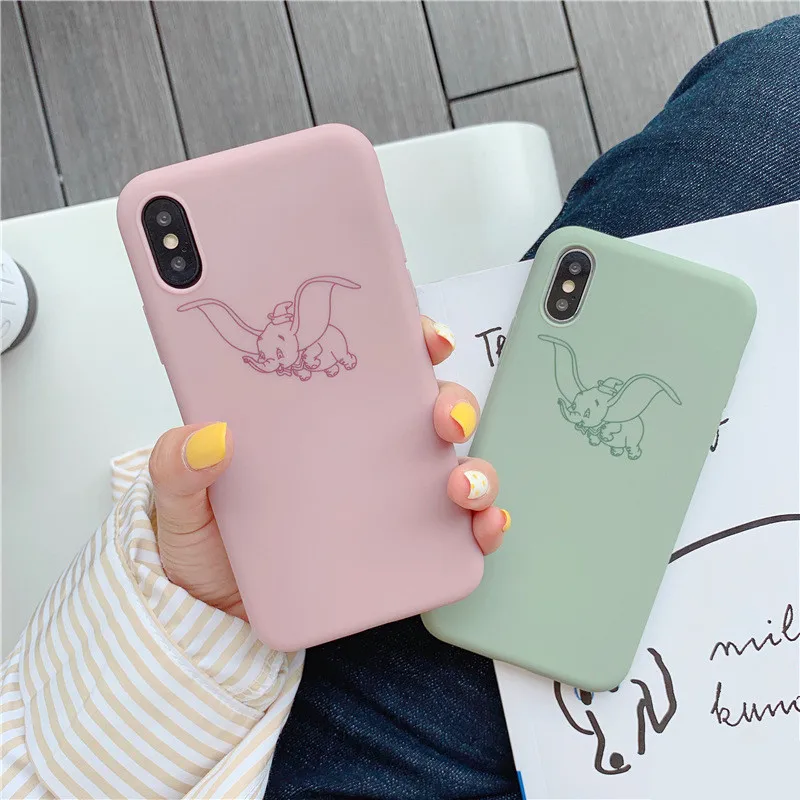 JAMULAR Cartoon Cute Dumbo Fitted Cases For iPhone 6 6s X XS MAX XR 7 8 Plus Soft TPU Matte Phone Cover For iPhone X Fundas Capa JAMULAR Cartoon Cute Dumbo Fitted Cases For iPhone 6 6s X XS MAX XR 7 8 Plus Soft TPU Matte Phone Cover For iPhone X Fundas Capa