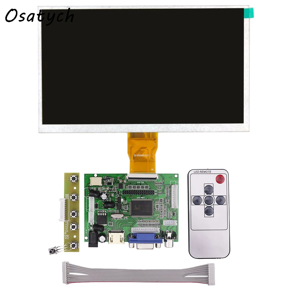 

9 Inch for Raspberry Pi 3 LCD Display Screen Matrix TFT Monitor AT090TN12 with HDMI VGA AV Input Driver Board Controller