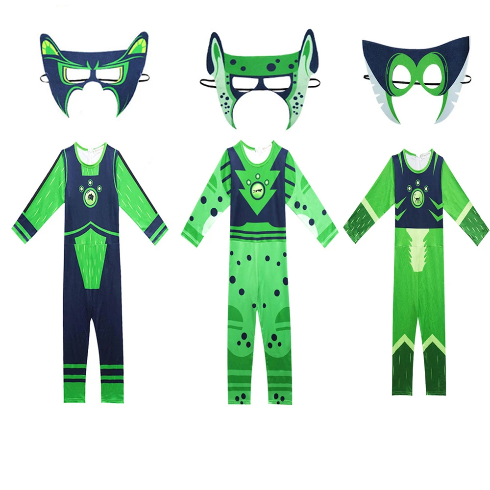 

2018 Kids Boys Wild Kratts Cosplay Costumes Children Halloween Carnival Christmas Party Jumpsuit Children Clothing Mask 2pcs/set