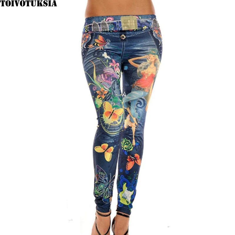 Online Buy Wholesale Colored Jeggings From China Colored Jeggings TOIVOTUKSIA Women Leggings Jeggings Pants Women Leopard Belt Colorful Printed Leggings(China) - Online Buy Wholesale Colored Jeggings From China Colored Jeggings