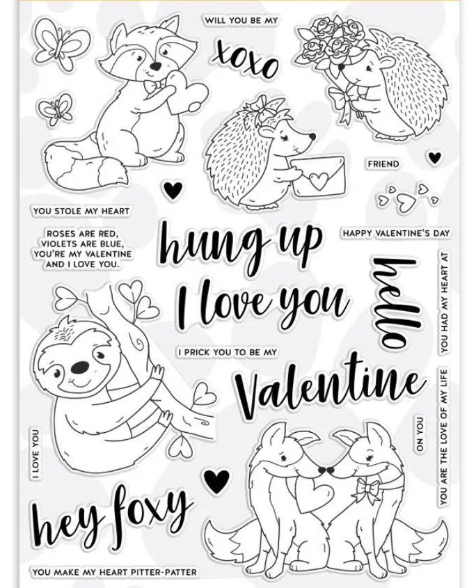 

i love you Transparent Clear Stamps for DIY Scrapbooking/Card Making/Kids Christmas Fun Decoration Supplies