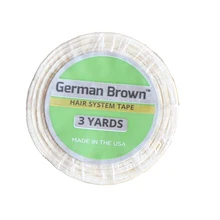 1 рулон коричневый материал для подкладки 3 ярда кружевная лента(поддержка 2,54 cmx3yards двусторонняя клейкая лента для волос ленты