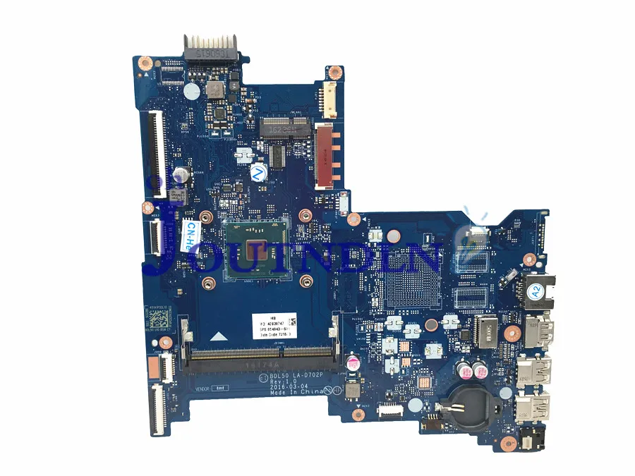 JOUTNDLN для HP 250 G5 15 AY Материнская плата ноутбука BDL50 LA D702P 854943 601 001 501 DDR3 w/N3710 CPU|for hp