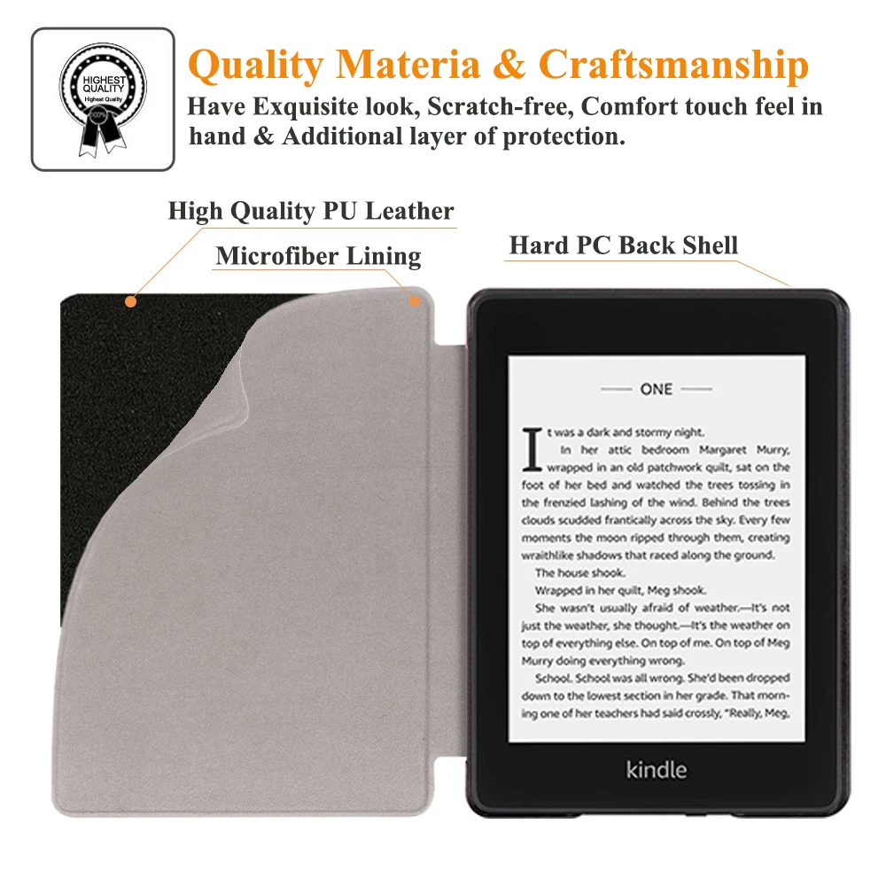 Kindle Paperwhite чехол с принтом чехол из искусственной кожи Slimshell для Amazon Kindle Paperwhite 4 чехол 10 поколения Funda Capa