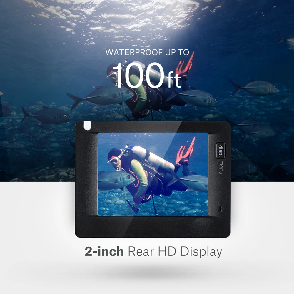Оригинальная экшн видеокамера VTIN 1080 P 30fps FHD Водонепроницаемая 2 4G wifi Спортивная