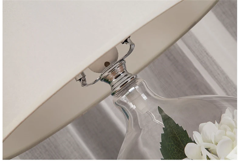 Скандинавская креативная стеклянная настольная лампа, прикроватная лампа для спальни, пасторальный теплый романтический свадебный день, современный простой домашний декор, светильник, светильники