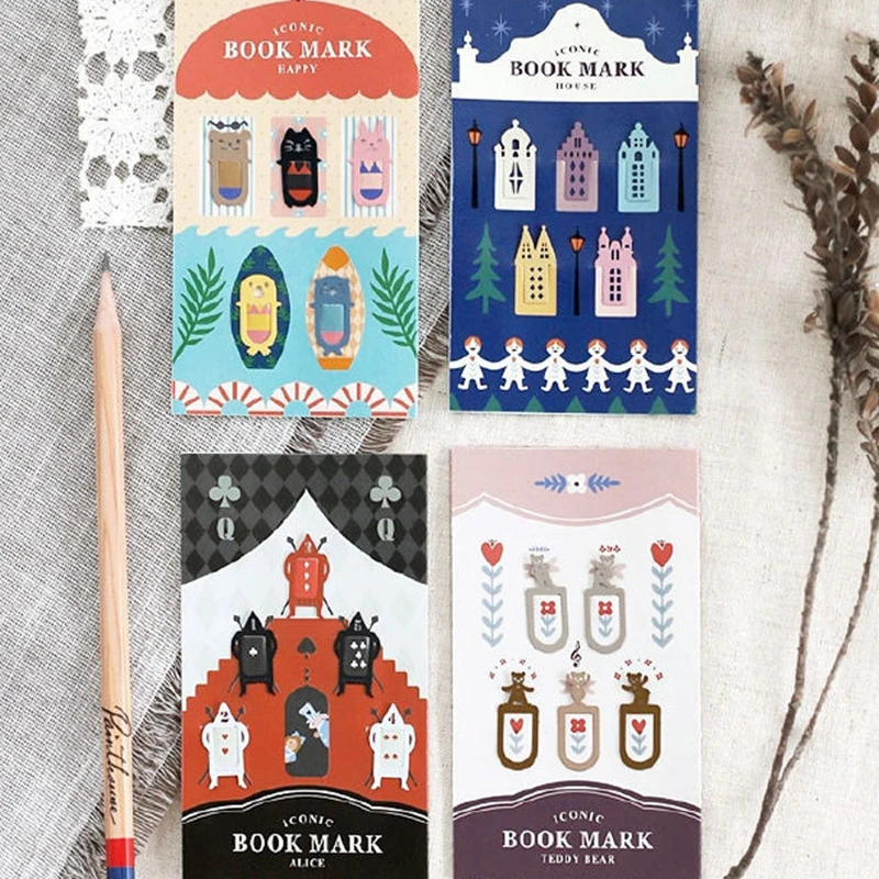 

Iconic Book Mark Mini Cartoon Metal Bookmark Set Index Book Page Marker