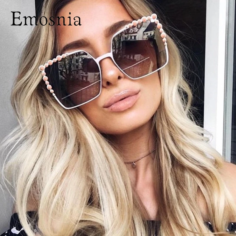 Emosnia, сексуальные, модные, более размера d, квадратные солнцезащитные очки для женщин, алмаз,, летняя оправа большого размера, зеркальные солнцезащитные очки для женщин, Oculos UV400