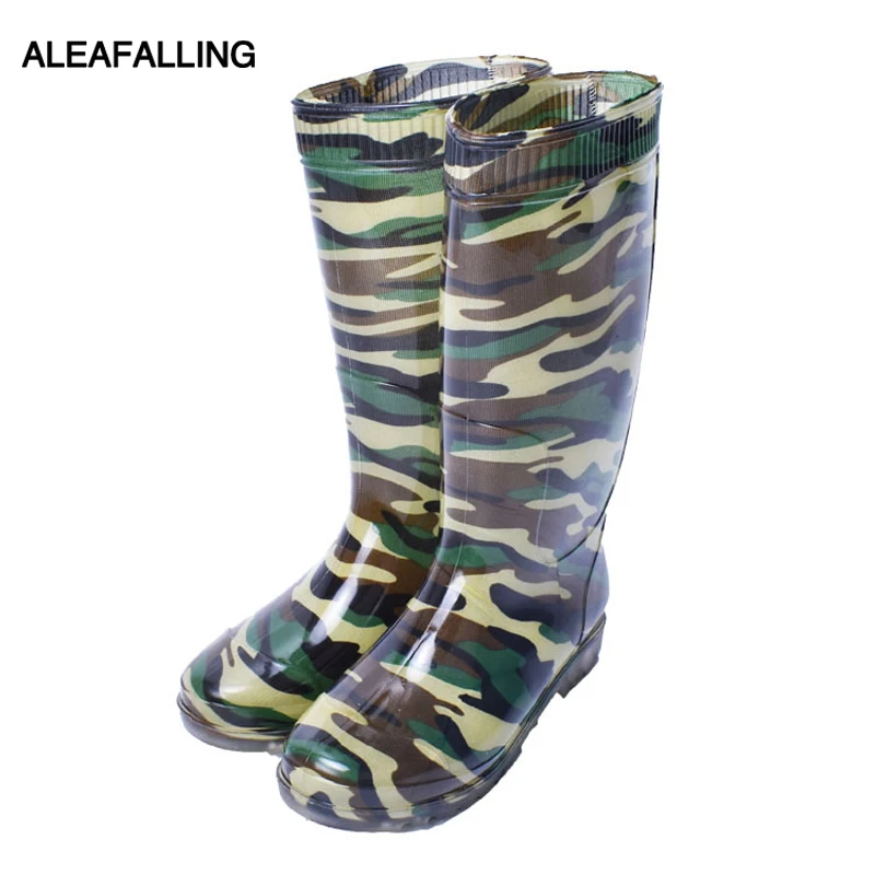 Aleafalling waterproof rain boots labor shoes graffiti men rainproof
