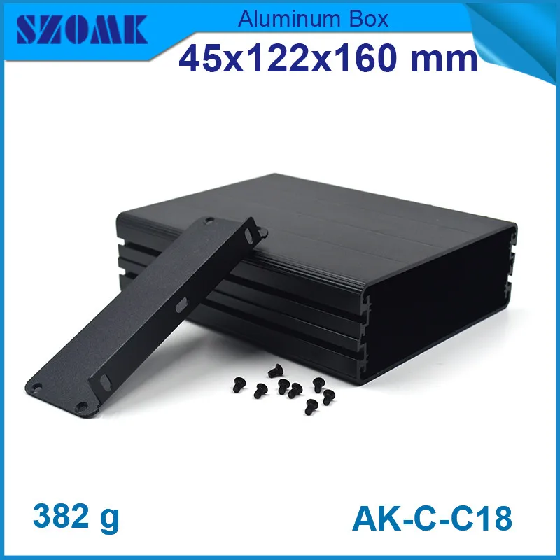 

10pcs/lot black heatsink aluminium extrusion housing with anodizing and powder coating 45*122*160mm