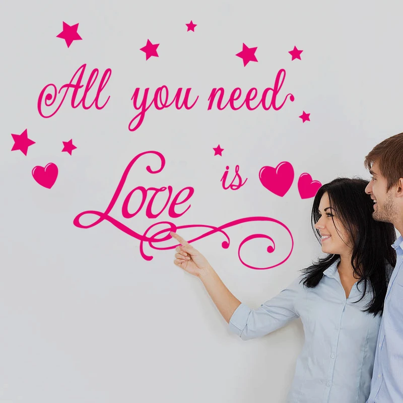 All you need is love wall stickers for Kids room home decoration Wall