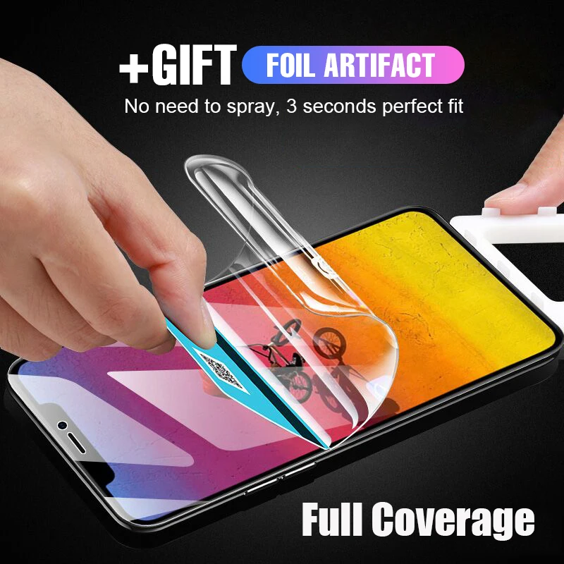 

HD Screen Protector For iphone XR XS Max X 8 Full Cover Soft Hydrogel Film For iphone 8 7 6 6s Plus X Protective Film Not Glass